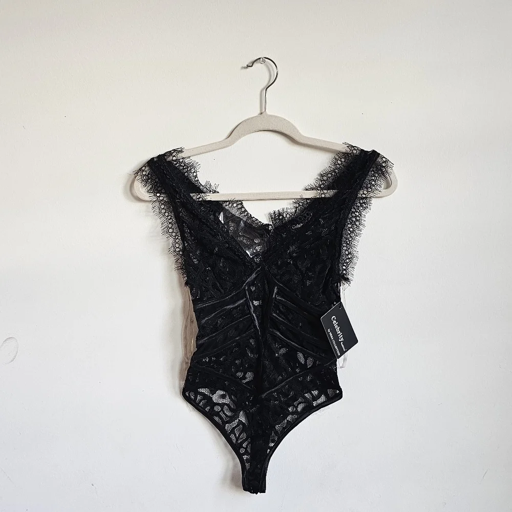 Celebrity Fashion Corset Teddy Thong Lingerie Size Small NWT